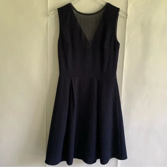 Reiss Marlowe Fit And Flare mini Dress Navy - Picture 15 of 15